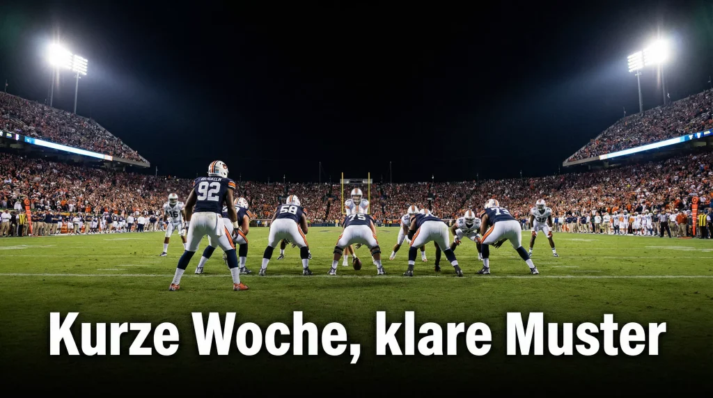 NFL Thursday Night Football Wetten — Short Week Effekt und Unders-Trend