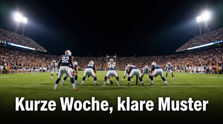 NFL Thursday Night Football Wetten — Short Week Effekt und Unders-Trend